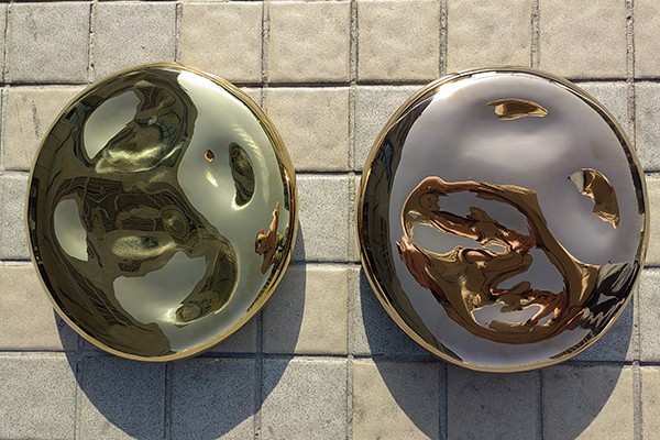 Custom Gold Stainless Steel Wall Sculpture – Mirror Polished Abstract Modern Art